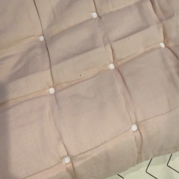 Restoration Hardware Baby & Child Pink Velveteen Quilt - Picture 9 of 9